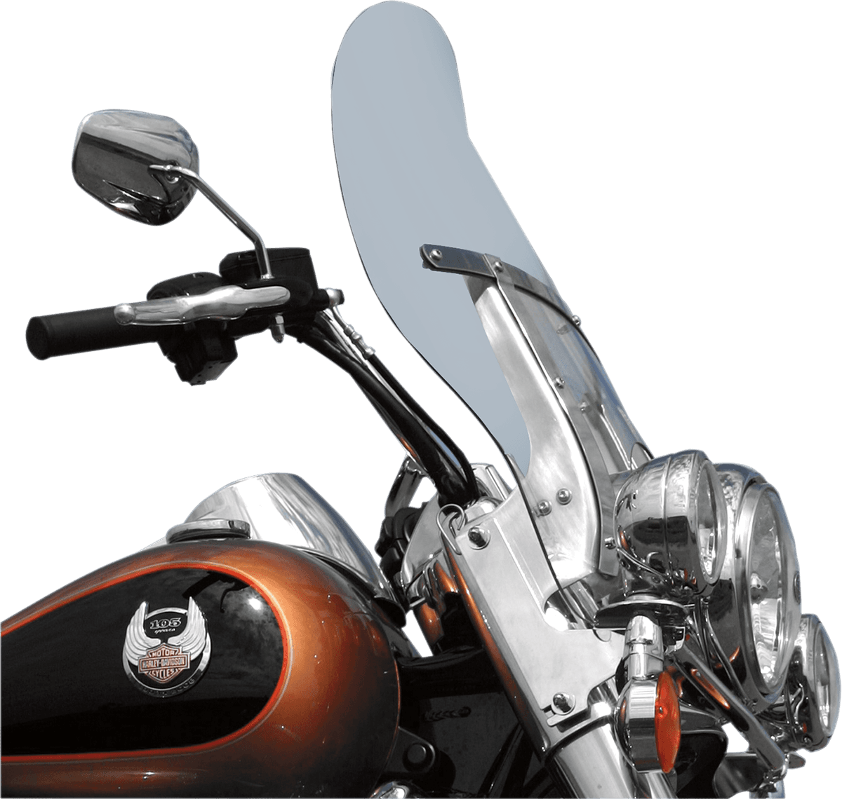 KLOCK WERKS 2310-0342 Billboard Flare® Windshield - 19-3/8" - Clear - '94-'25 FLH/FLD