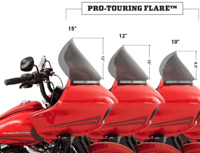 KLOCK WERKS 2310-0568 Pro-Touring Flare® Windshield - 15" - Clear - '15-'25 FLTR — image 2 of 4