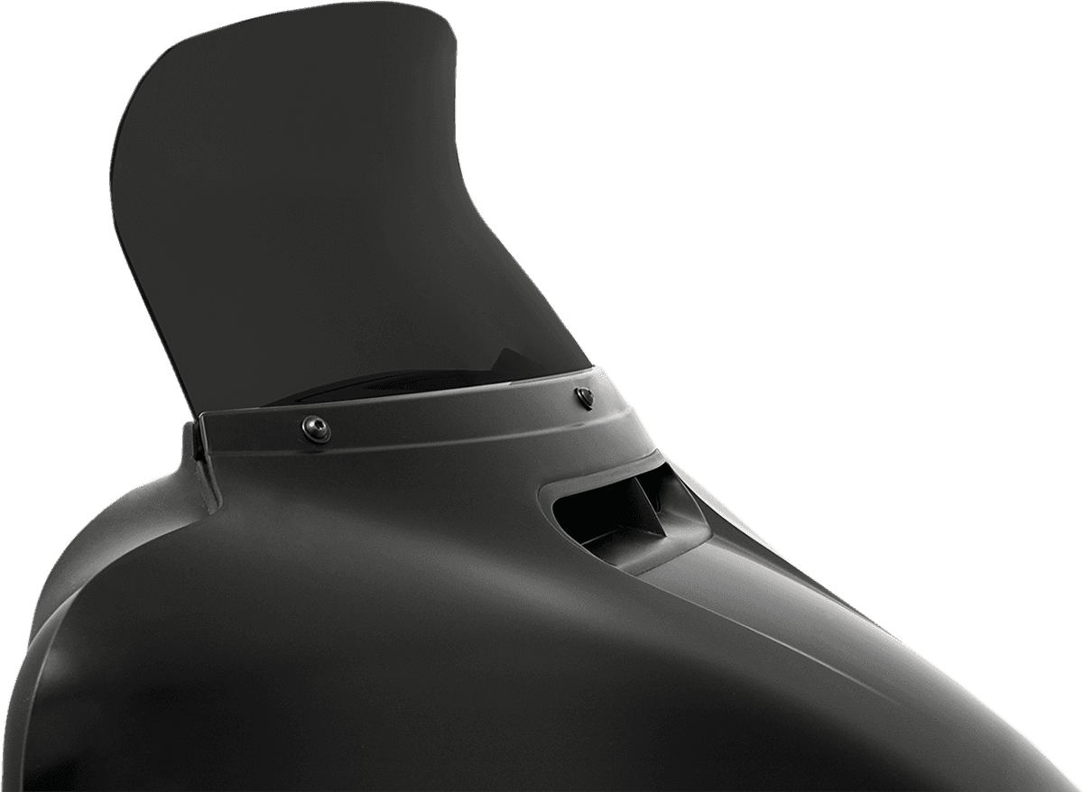 MEMPHIS SHADES 2310-0663 Spoiler Windshield - 8-1/2" - Dark Black Smoke - FLH