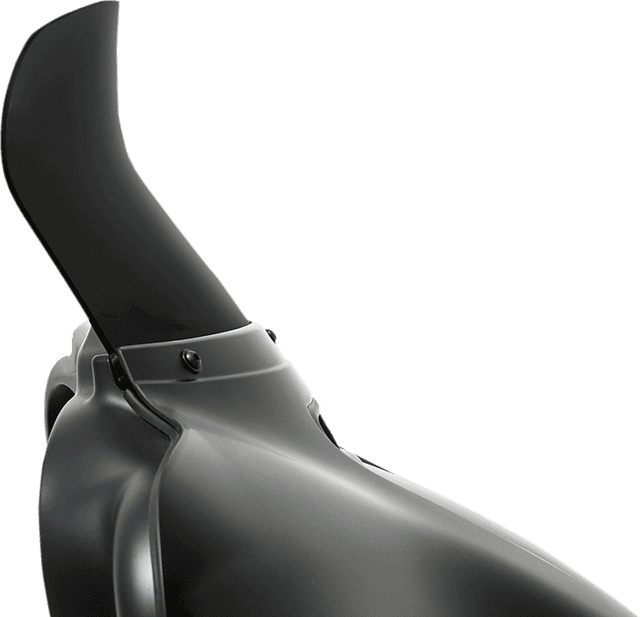 MEMPHIS SHADES 2310-0663 Spoiler Windshield - 8-1/2" - Dark Black Smoke - FLH — image 2 of 2