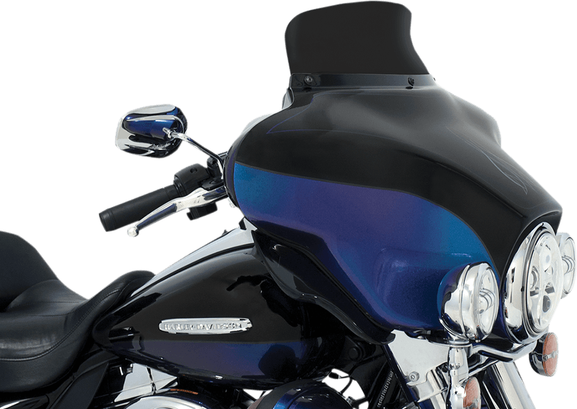 MEMPHIS SHADES 2310-0664 Spoiler Windshield - 5" - Dark Black Smoke - '96-'13 FLH — image 1 of 2
