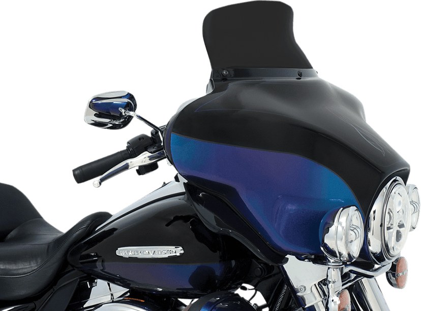 MEMPHIS SHADES 2310-0665 Spoiler Windshield - 6-1/2" - Dark Black Smoke - '96-'13 FLH