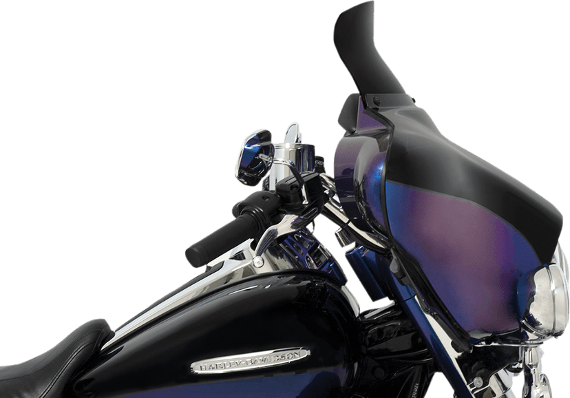 MEMPHIS SHADES 2310-0668 Batwing Spoiler Shield - 6.5" - Dark Black Smoke