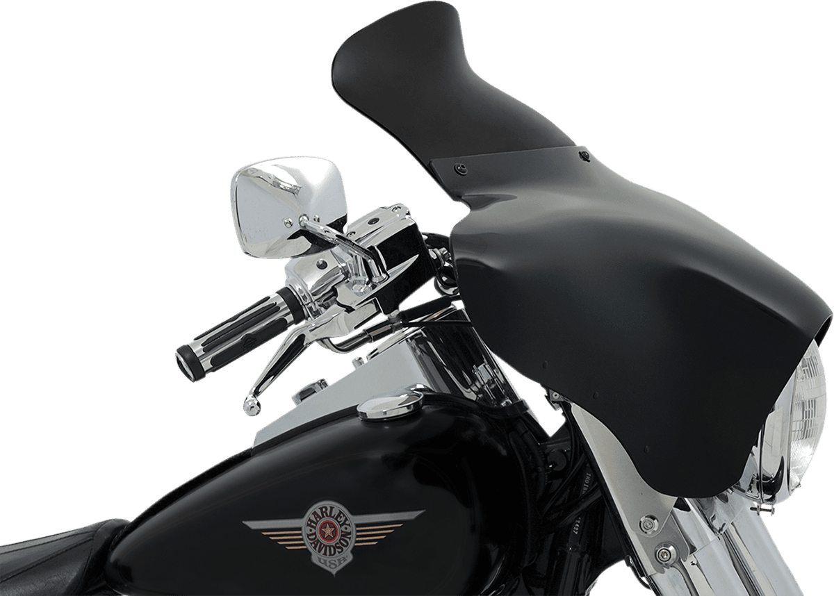 MEMPHIS SHADES 2310-0669 Batwing Spoiler Shield - 9" - Dark Black Smoke