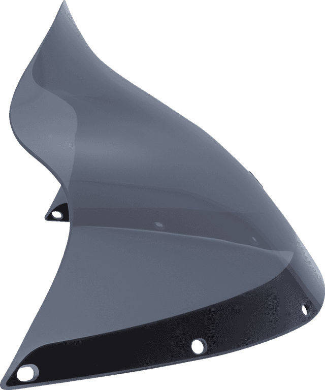 KLOCK WERKS 2310-0704 Flare® Windshield - 12" - Dark Smoke - '83-'93 FXRT — image 3 of 3