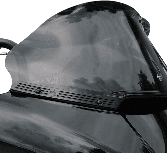 KLOCK WERKS 2310-0706 Flare® Windshield Trim - Logo - Blacked Out - Harley-Davidson® — image 1 of 3