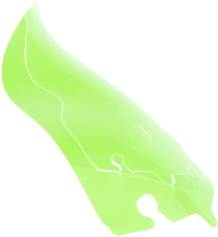 KLOCK WERKS 2310-0741 Ice Flare® Windshield - 6.5" - Green Ice - '14-'25 FLHT/FLHX — image 1 of 2