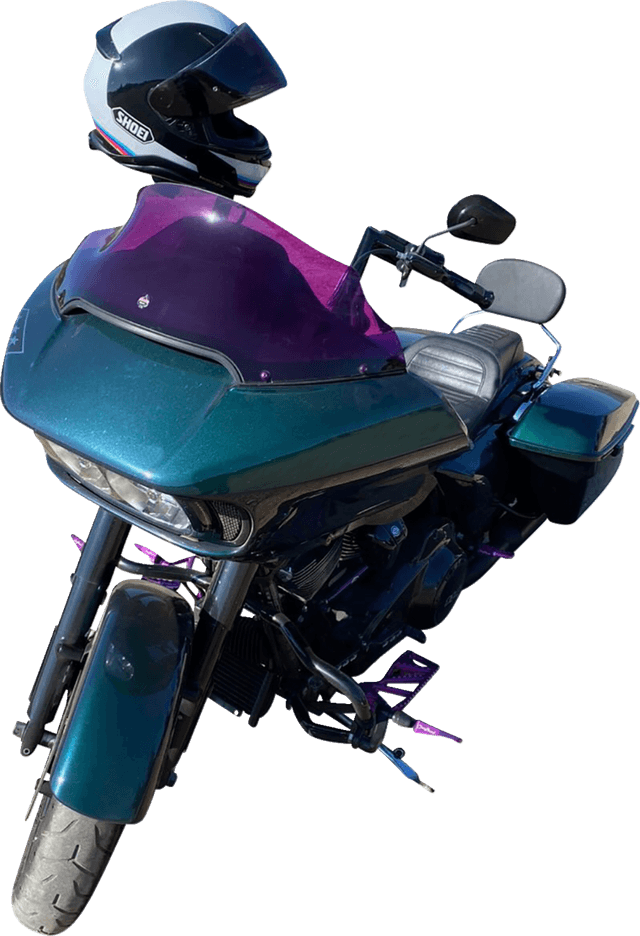 KLOCK WERKS 2310-0793 Kolor Flare® Windshield - 9" - Purple - '15-'25 FLTR — image 2 of 3