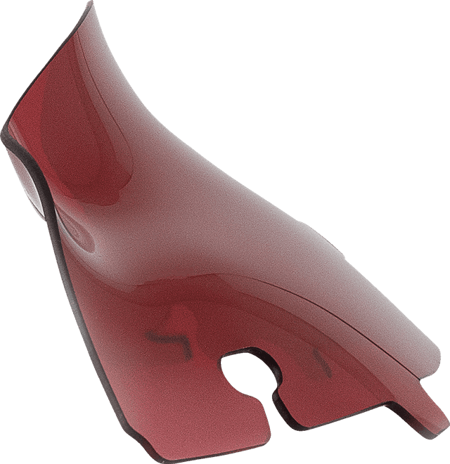 KLOCK WERKS 2310-0797 Kolor Flare® Windshield - 4" - Red - '14-'25 FLH/FLHT/FLHX — image 1 of 2