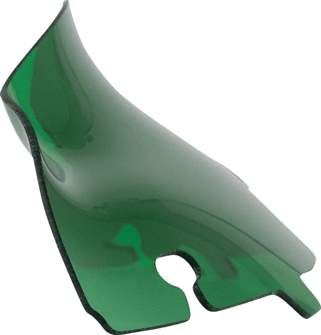 KLOCK WERKS 2310-0798 Kolor Flare® Windshield - 4" - Green - '14-'25 FLH/FLHT/FLHX — image 1 of 2