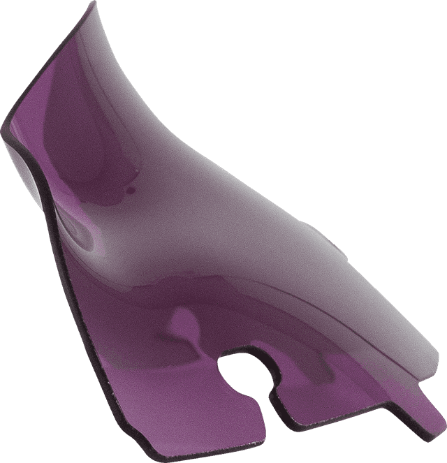 KLOCK WERKS 2310-0800 Kolor Flare® Windshield - 4" - Purple - '14-'25 FLH/FLHT/FLHX — image 1 of 2