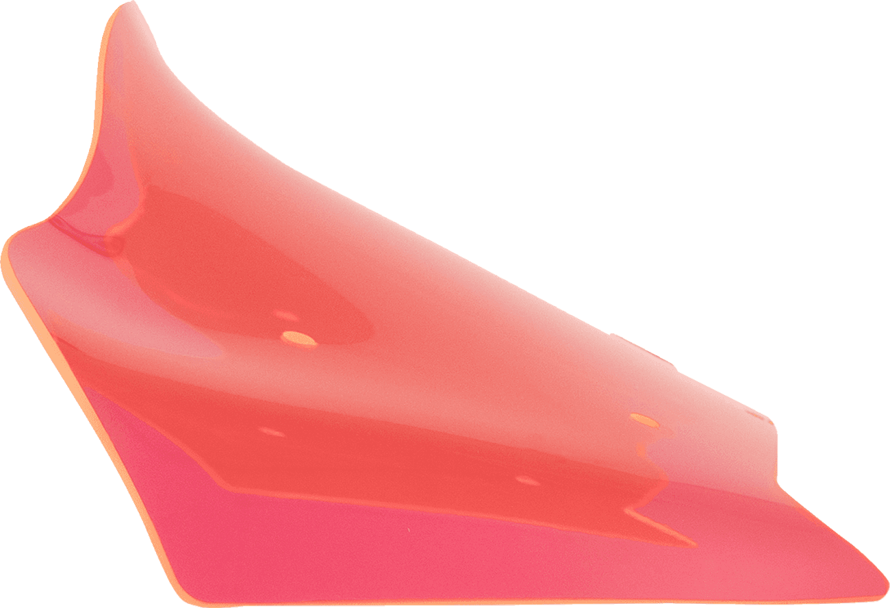 KLOCK WERKS 2310-0873 Ice Flare® Windshield - 8" - Pink Ice - FLHX