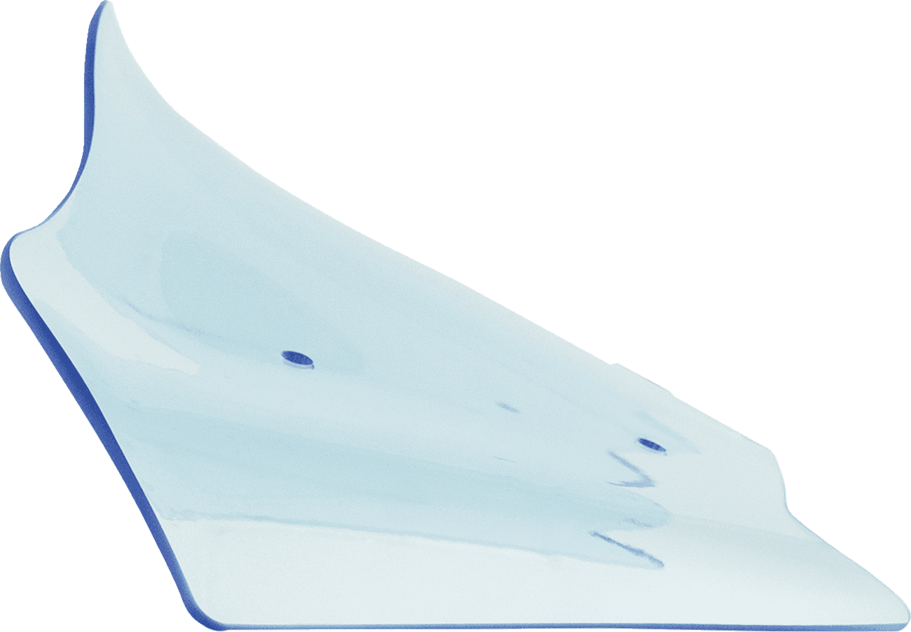 KLOCK WERKS 2310-0877 Ice Flare® Windshield - 8" - Blue Ice - FLHX