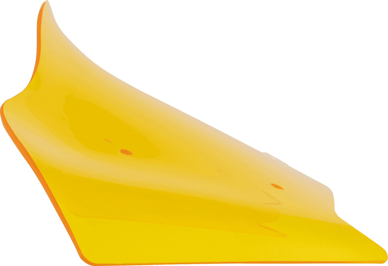KLOCK WERKS 2310-0880 Kolor Flare® Windshield - 8" - Yellow - '23-'25 FLHX