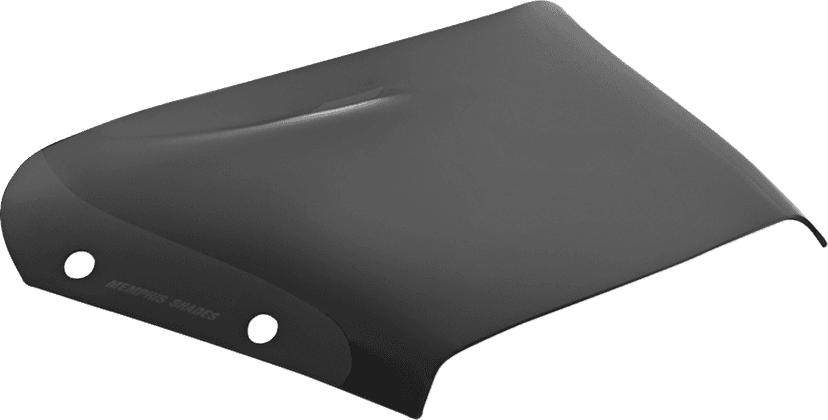 MEMPHIS SHADES 2310-0981 Spoiler Windshield - 2" - Dark Black Smoke - FLHX — image 1 of 4
