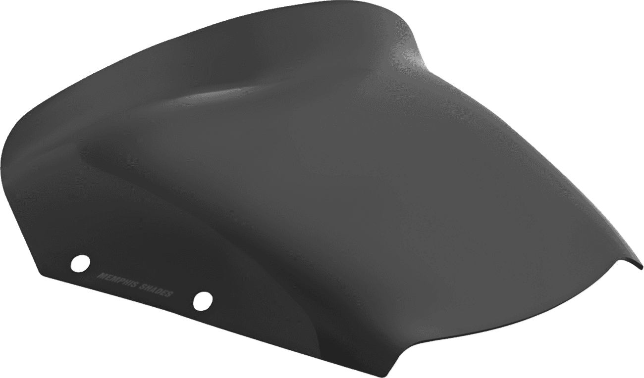 MEMPHIS SHADES 2310-0990 Spoiler Windshield - 5" - Dark Black Smoke - FLHX