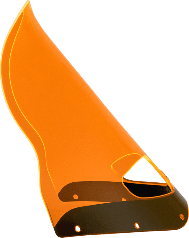 KLOCK WERKS 23101014 Ice Flare® Windshield - 15" - Orange Ice - Road Warrior Fairing — image 1 of 4