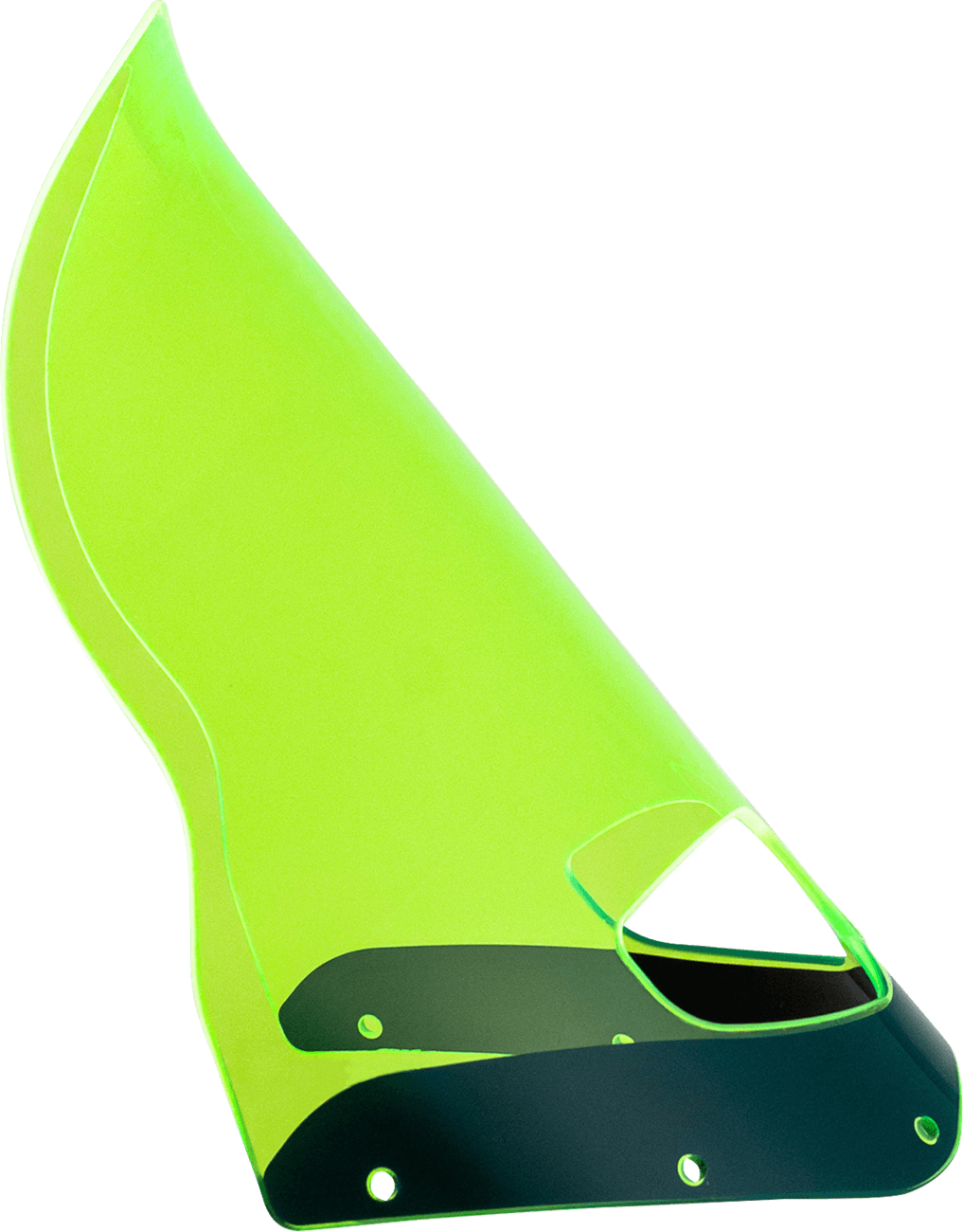 KLOCK WERKS 23101016 Ice Flare® Windshield - 15" - Green Ice - Road Warrior Fairing