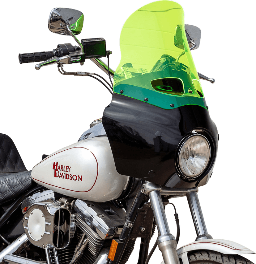 KLOCK WERKS 23101016 Ice Flare® Windshield - 15" - Green Ice - Road Warrior Fairing — image 3 of 4