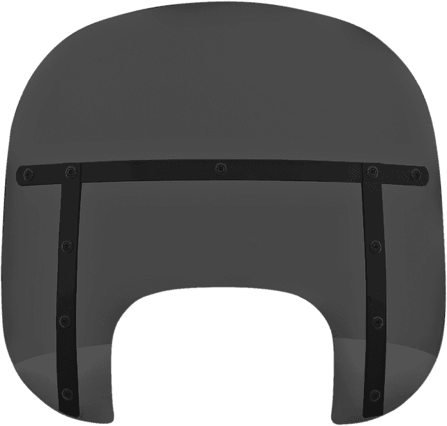 MEMPHIS SHADES 2311-0029 Fats Windshield - Dark Black Smoke/Night Shades - 13" - FLFB/S