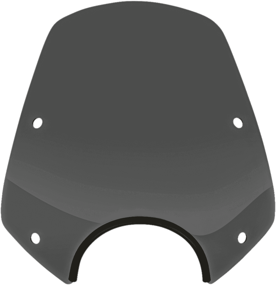 MEMPHIS SHADES 2311-0085 Del Rey Windshield - Dark Black Smoke