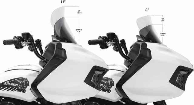KLOCK WERKS 2312-0260 Flare® Windshield - 12" - Tall - Dark Smoke - '14-'25 Indian — image 2 of 2
