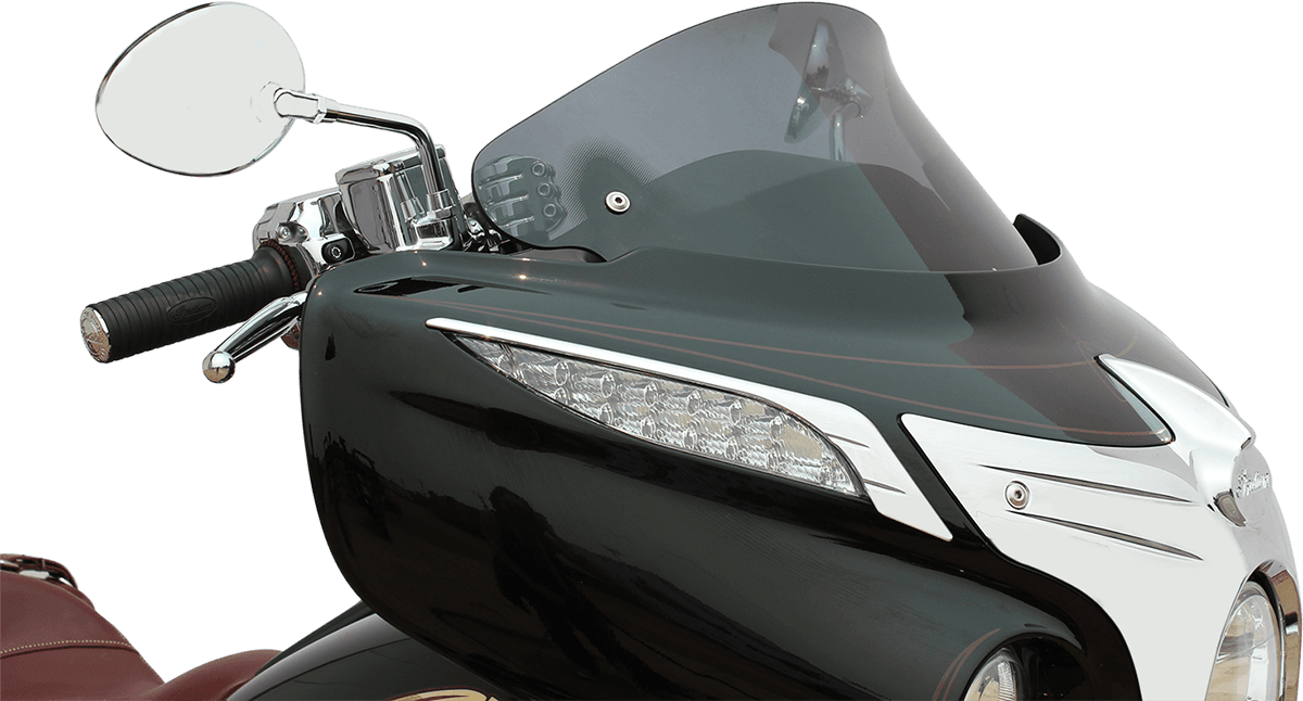 KLOCK WERKS 2312-0262 Flare® Windshield - 10" - Short - Dark Smoke - '14-'25 Indian