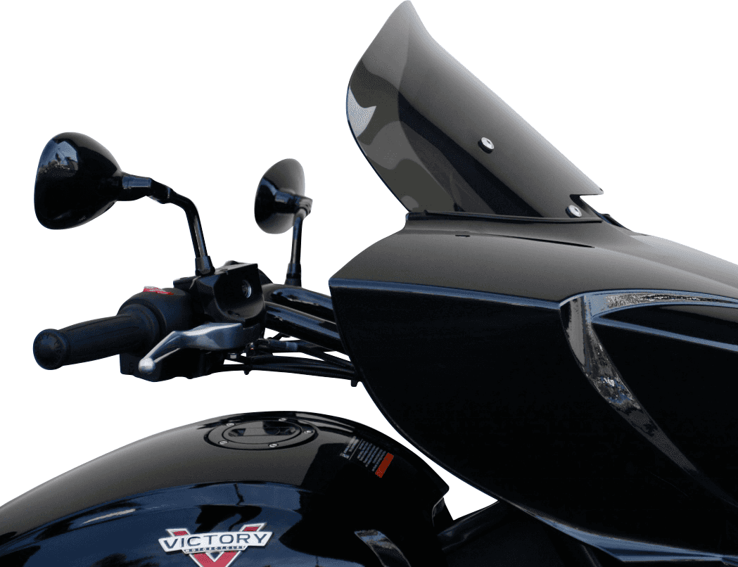 WIND VEST 2312-0369 Windshield - Dark Smoke - 11" - Victory