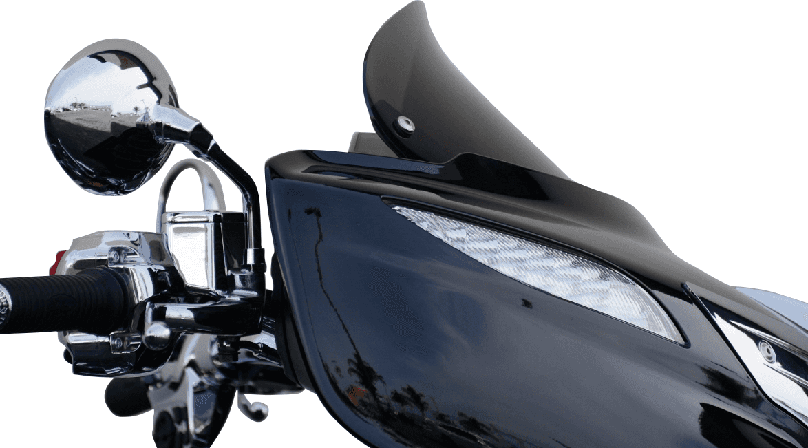 WIND VEST 2312-0371 Windshield - Dark Smoke - 10" - Indian