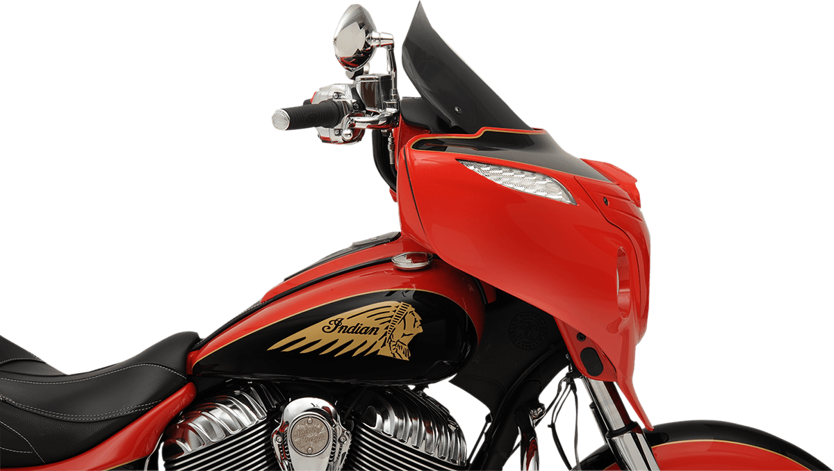 KLOCK WERKS 2312-0481 Flare® Windshield - 14" - Tall - Dark Smoke - '14-'25 Indian