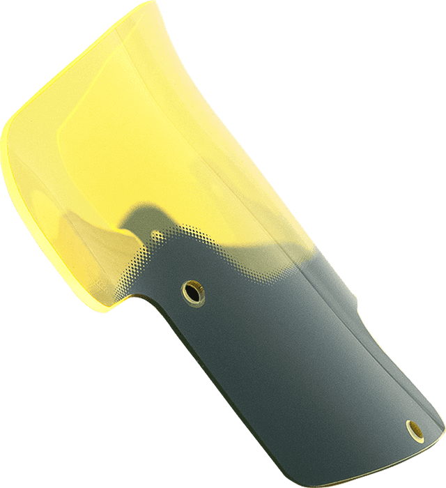 KLOCK WERKS 2312-1086 Ice Flare® Windshield - 8" - Yellow Ice - '20-'25 Indian — image 1 of 2