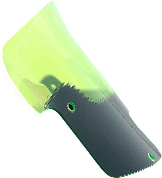 KLOCK WERKS 2312-1087 Ice Flare® Windshield - 8" - Green Ice - '20-'25 Indian — image 1 of 2