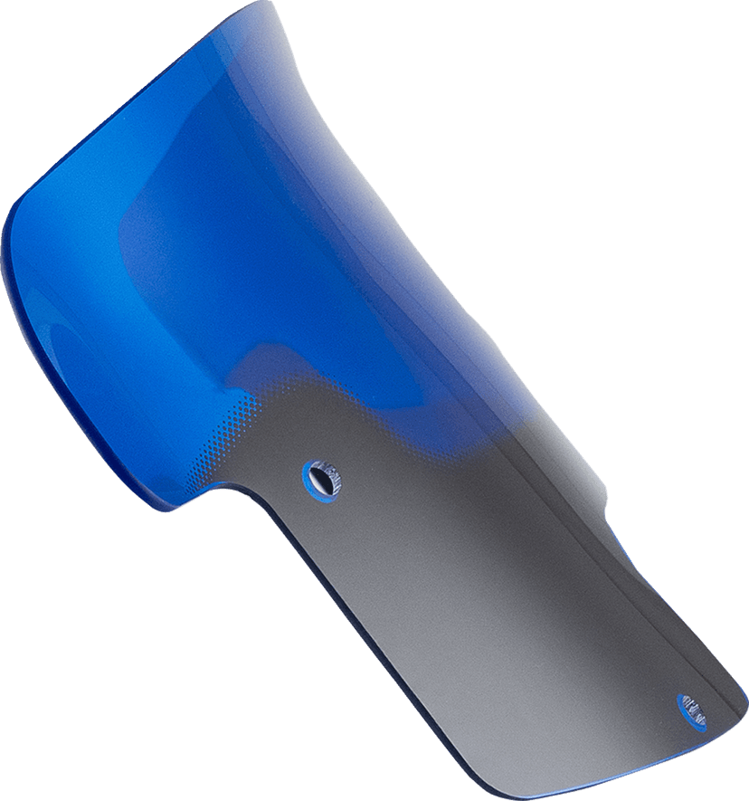 KLOCK WERKS 2312-1089 Kolor Flare™ Windshield - 8" - Blue - Indian — image 4 of 4
