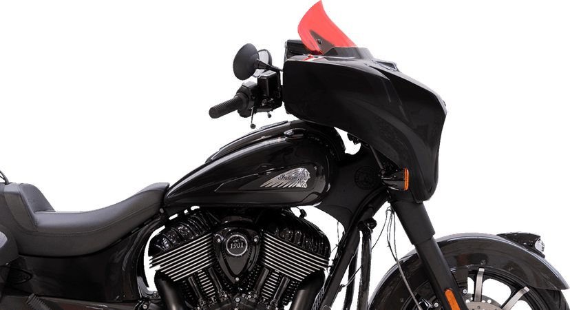KLOCK WERKS 2312-1245 Ice Flare® Windshield - 10" - Pink Ice - '14-'26 Indian — image 4 of 5