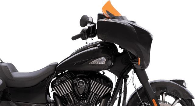 KLOCK WERKS 2312-1251 Kolor Flare® Windshield - 10" - Orange - '14-'26 Indian — image 3 of 5