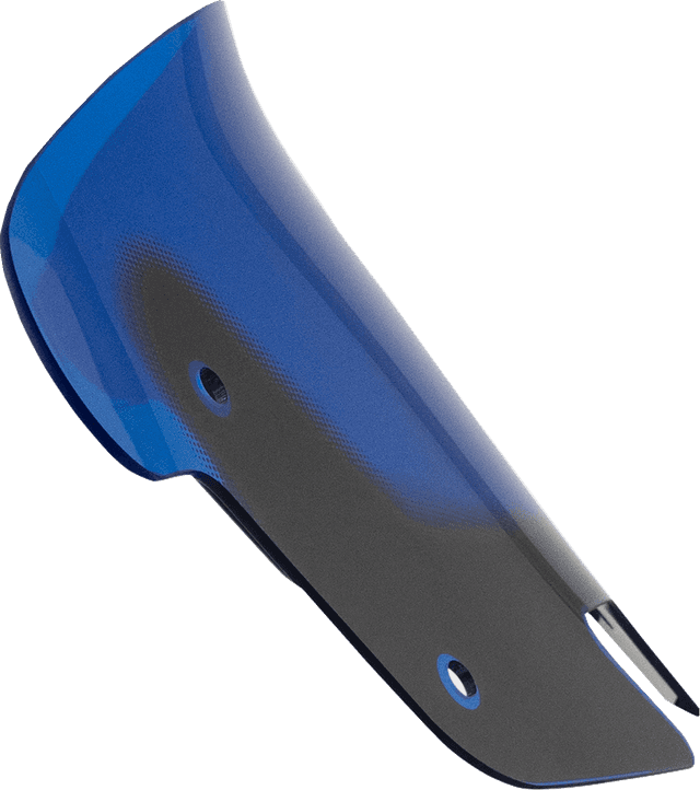 KLOCK WERKS 2312-1254 Kolor Flare® Windshield - 10" - Blue - '14-'26 Indian — image 1 of 5