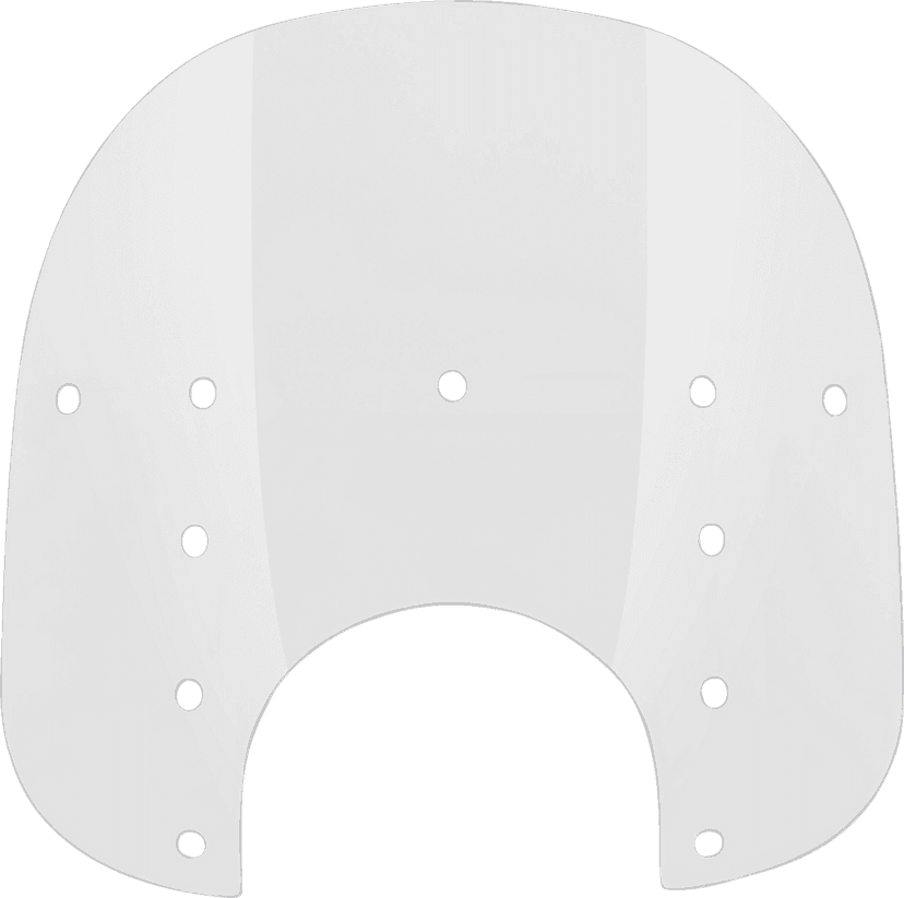 MEMPHIS SHADES 2313-0085 Fats Windshield - 15" - 9" Headlight Cutout - Clear