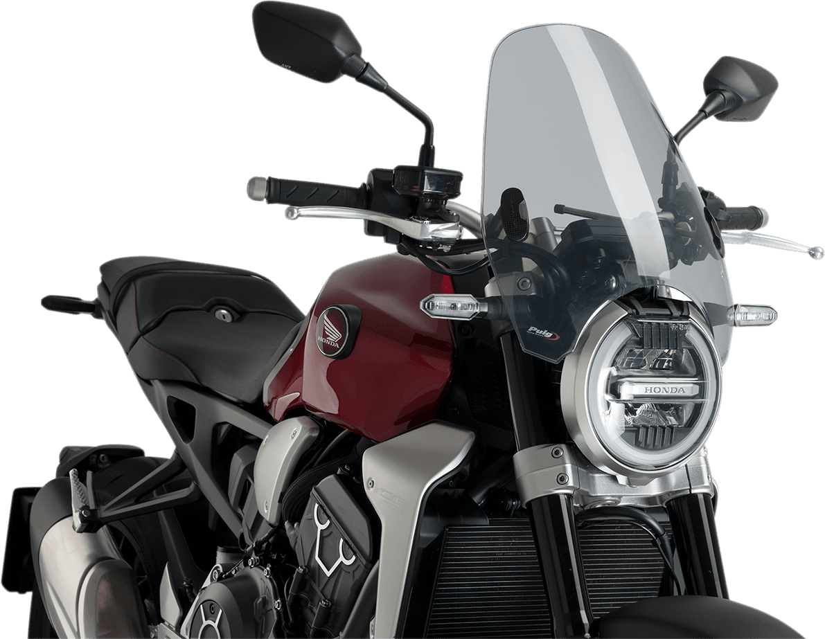 PUIG HI-TECH PARTS 2313-0246 Custom II Windshield - Smoke - X11