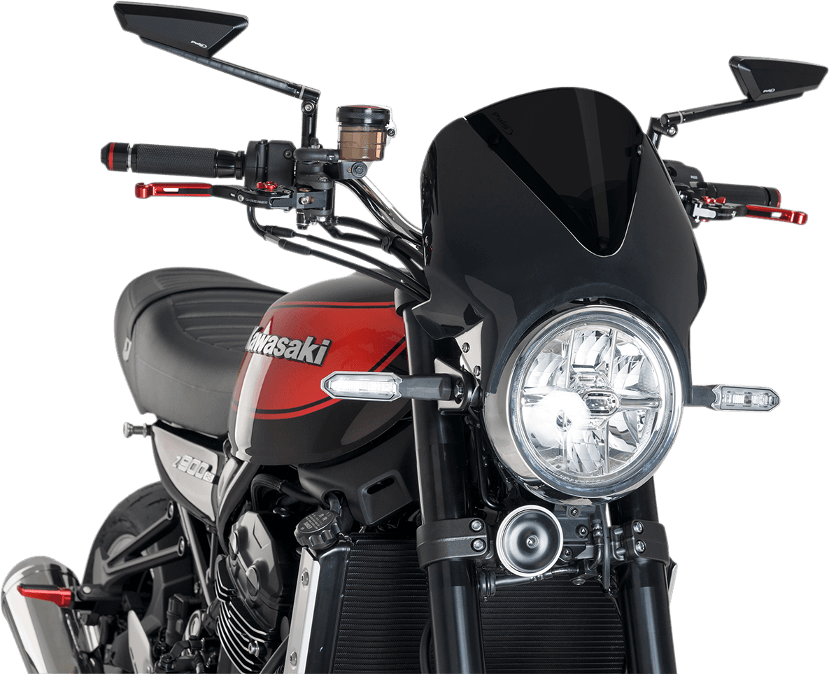 PUIG HI-TECH PARTS 2313-0257 Windscreen - Black/Dark Smoke