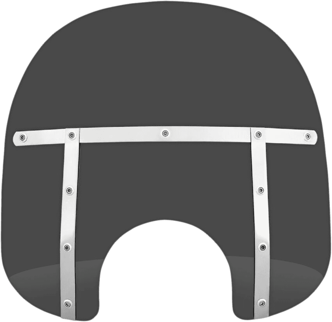 MEMPHIS SHADES 2313-0266 Fats Windshield - 15" - Headlight - Dark Black Smoke