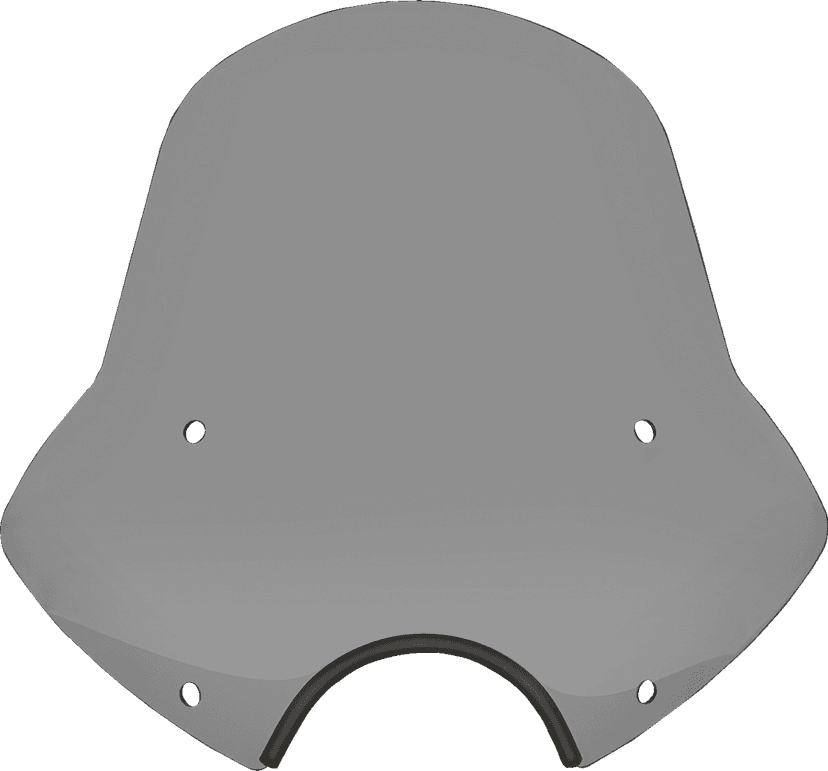 MEMPHIS SHADES 2313-0280 Speed Demon Sportshields - 17" - 7" Headlight Cutout - Black Smoke