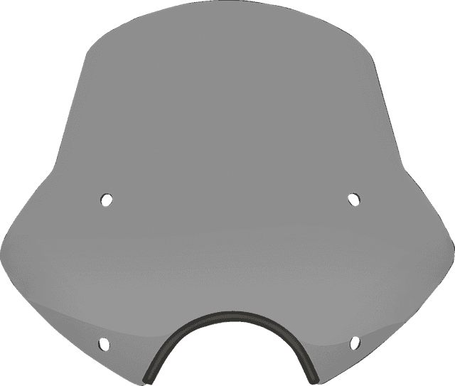 MEMPHIS SHADES 2313-0329 Speed Demon Sportshields - 15" - 7" Headlight Cutout - Black Smoke