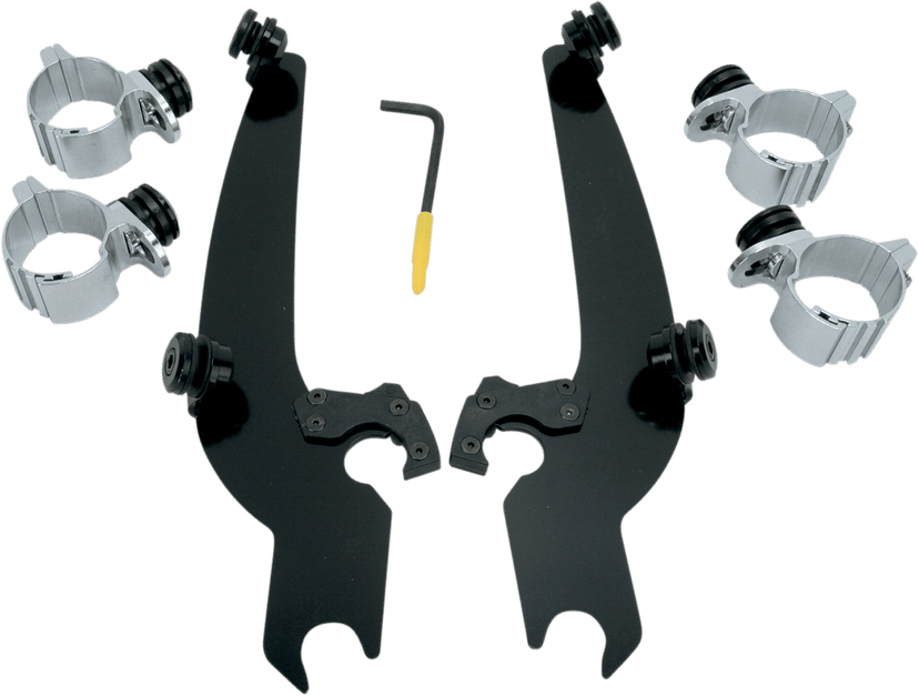 MEMPHIS SHADES 2320-0069 Sportshield Trigger-Lock Mounting Kit - Black - Narrow