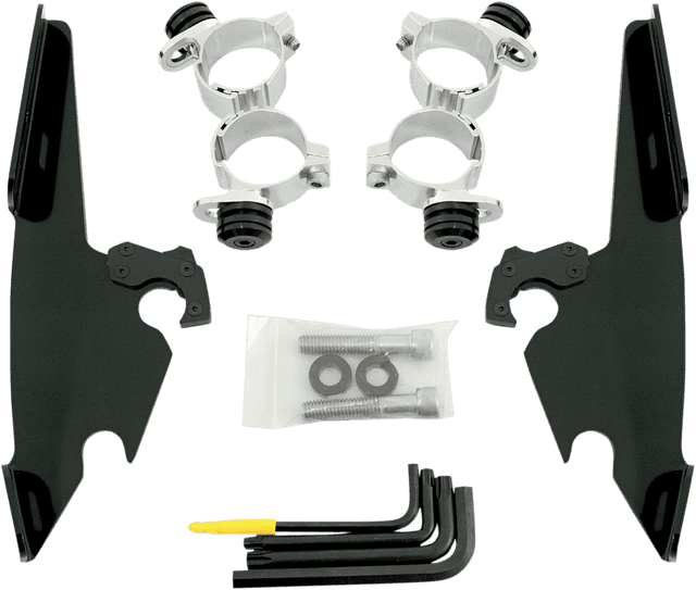 MEMPHIS SHADES 2320-0112 Fats/Slim Mounting Kit - Polished - XL 48