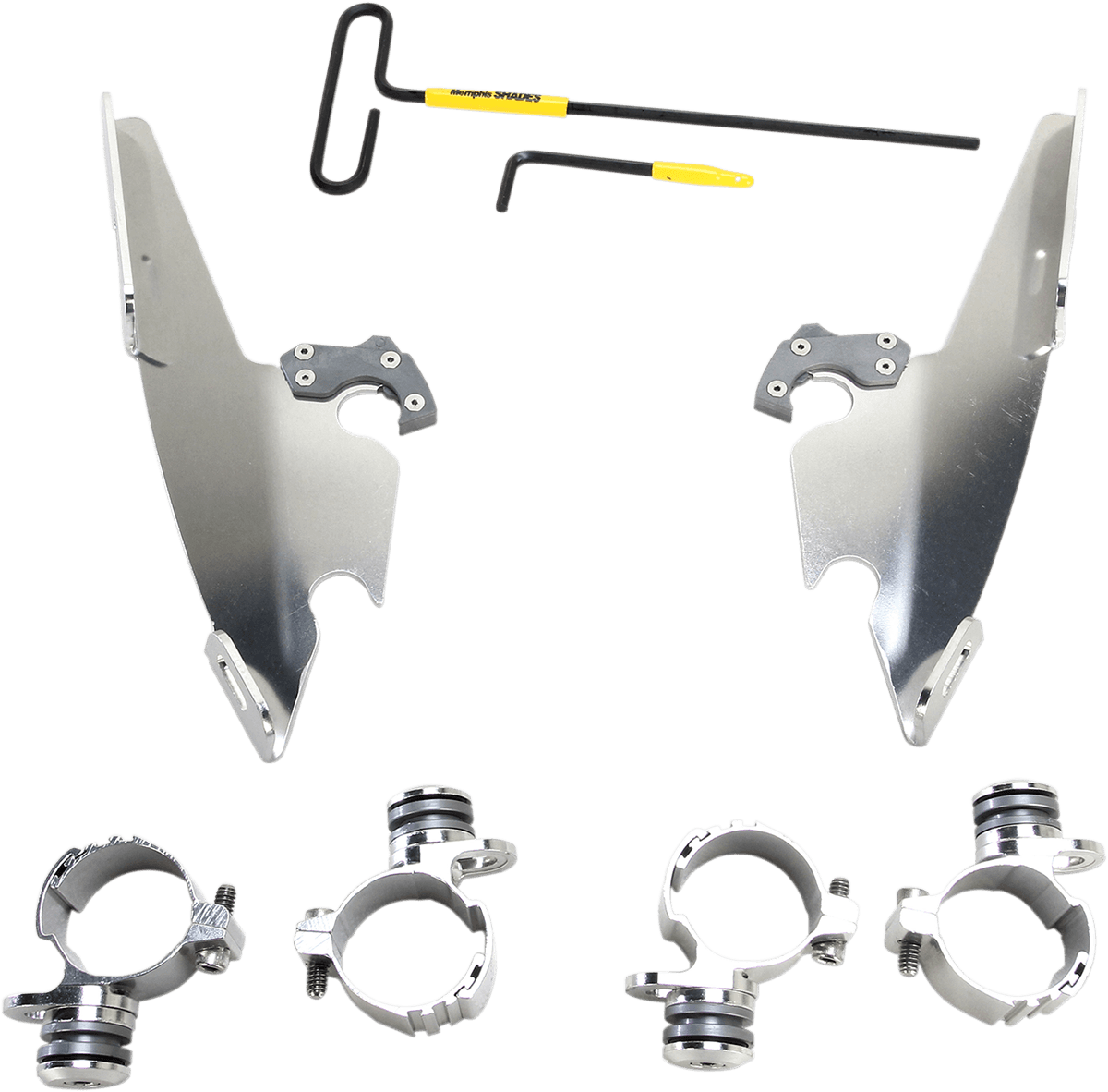MEMPHIS SHADES 2320-0166 Fats/Slim Mounting Kit - Polished - XL883