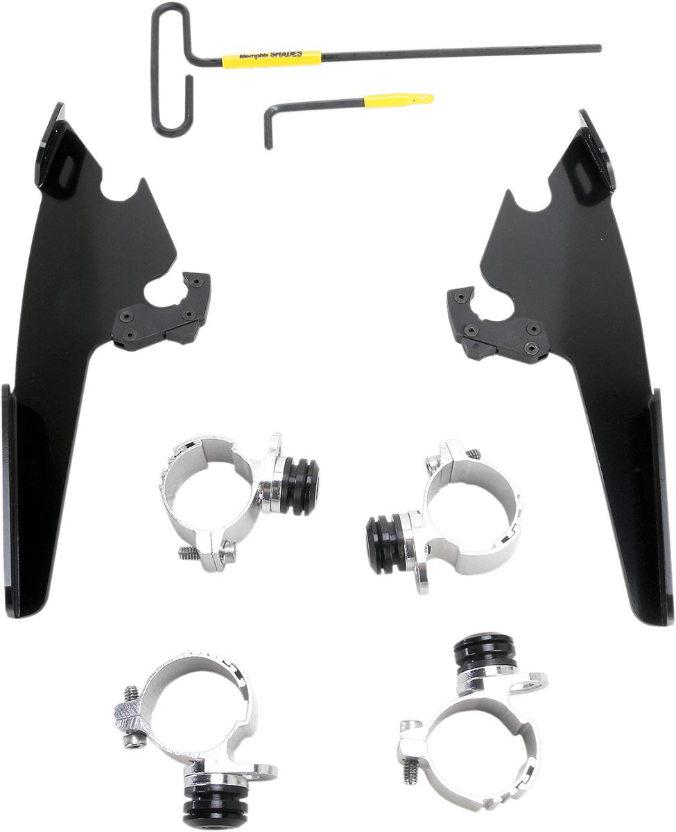 MEMPHIS SHADES 2320-0167 Fats/Slim Mounting Kit - Black - XL883