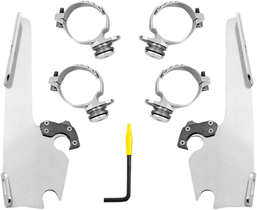 MEMPHIS SHADES 2320-0176 Fats/Slim Mounting Kit - Polished - FXDL