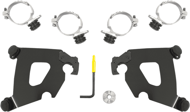 MEMPHIS SHADES 2320-0184 Cafe Mounting Kit - Black - FXDL