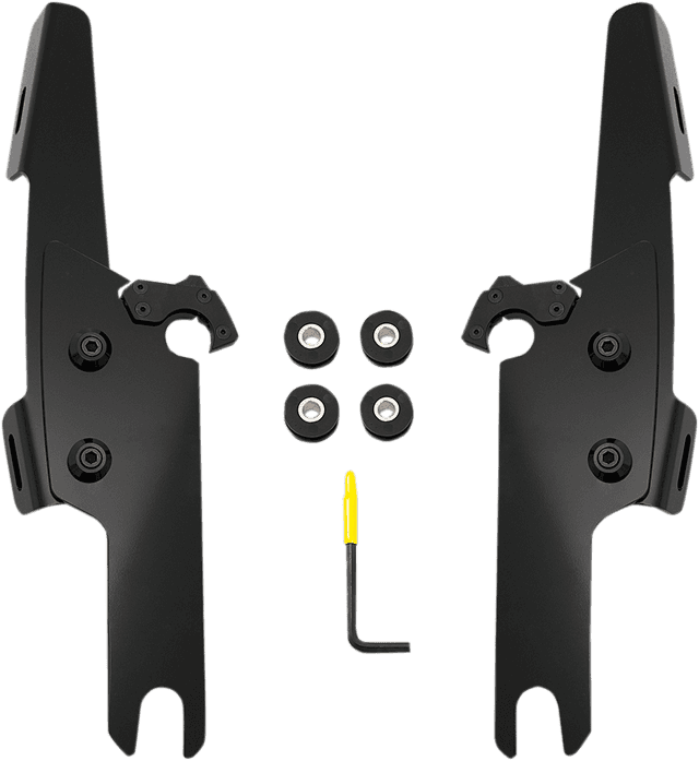 MEMPHIS SHADES 2320-0191 Fats/Slim Mounting Kit - Black - FLRT