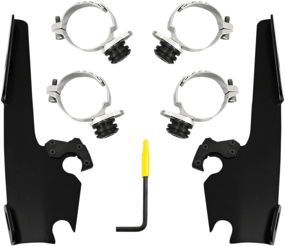MEMPHIS SHADES 2320-0212 Batwing - Mounting Kit - Black - FXLR